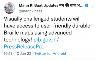 Tweet by Mann Ki Baat